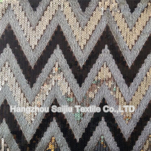 100% Polyester Tulle With Sequins