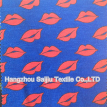 Polyester/Rayon/Spandex Knit Pnote Printed Fabric