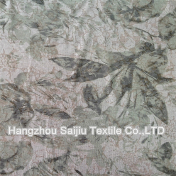 T/R Jersey Burn Out Printed Fabric