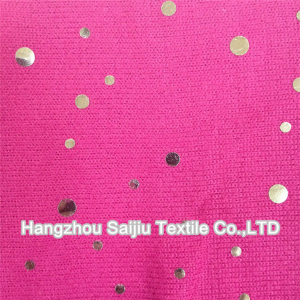 Polyester/Spandex Hachi Foil Dot Fabric