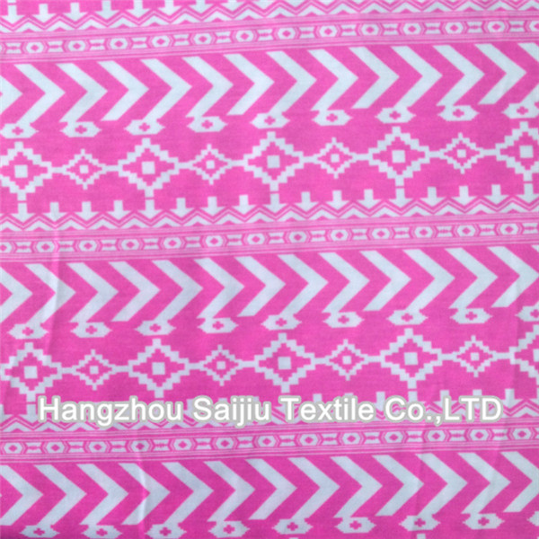 Spun Polyester/Spandex Jersey Printed Fabric