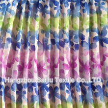 100% Polyester Chiffon Printed Pleated Fabric