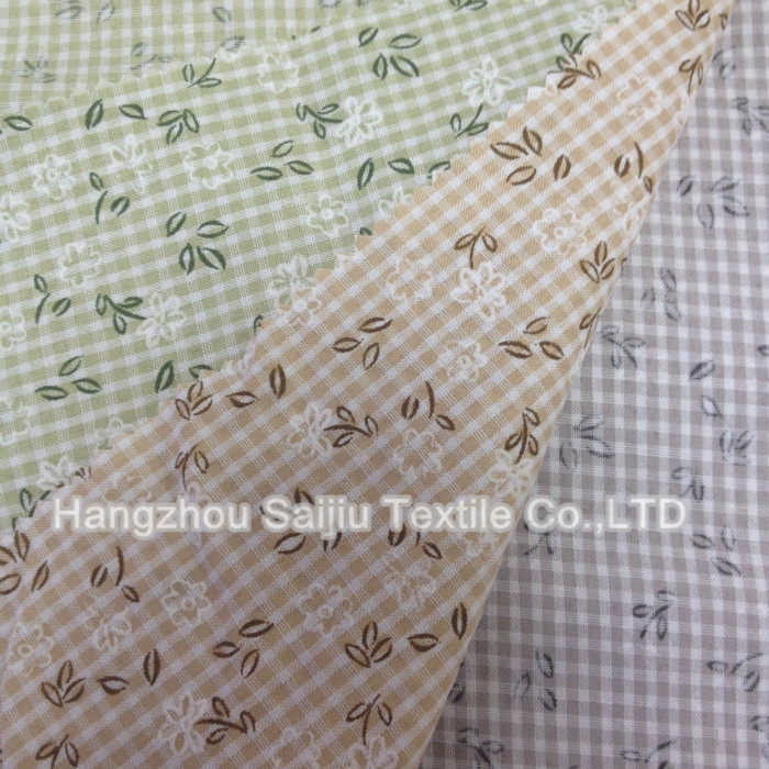 Polyester/Cotton Yarn Dyed Fabric With Embossed Printing