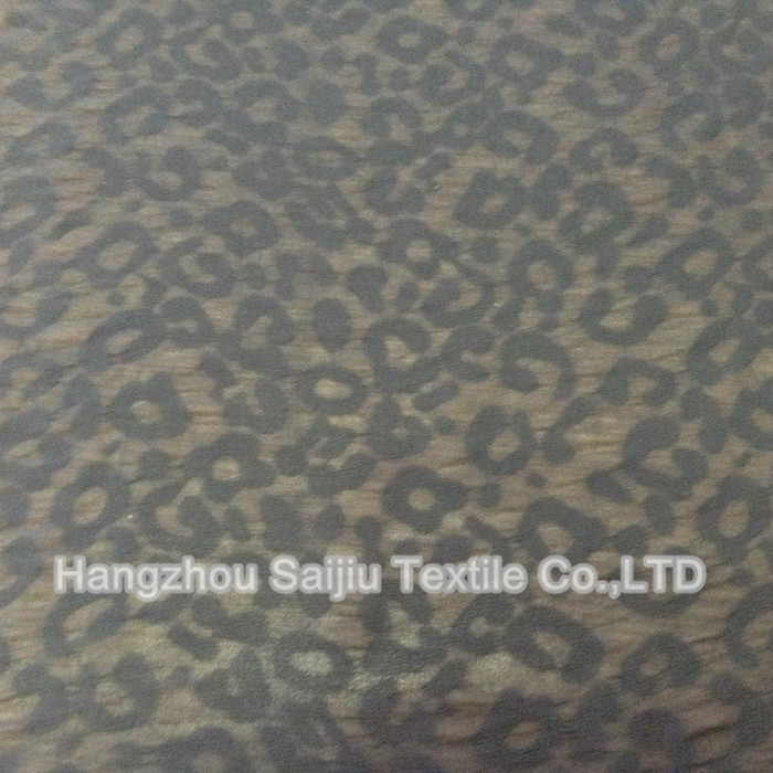 100% Polyester Chiffon Embossed Fabric 