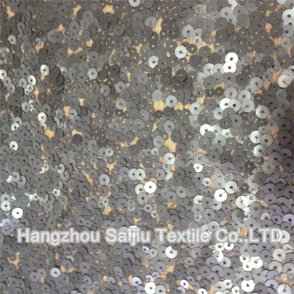 100% Polyester Sequin Tulle Fabric