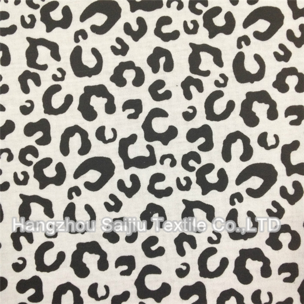 Cotton/Polyester Semi-Comb Jersey Printed 462# Fabric