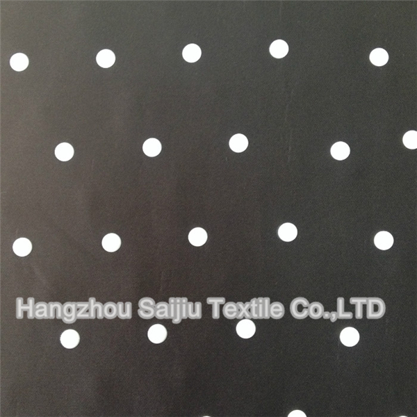 Polyester/Spandex Flock Dot Fabric