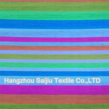 Poly/Rayon/Spandex Single Jersey Printed Stripes Fabric