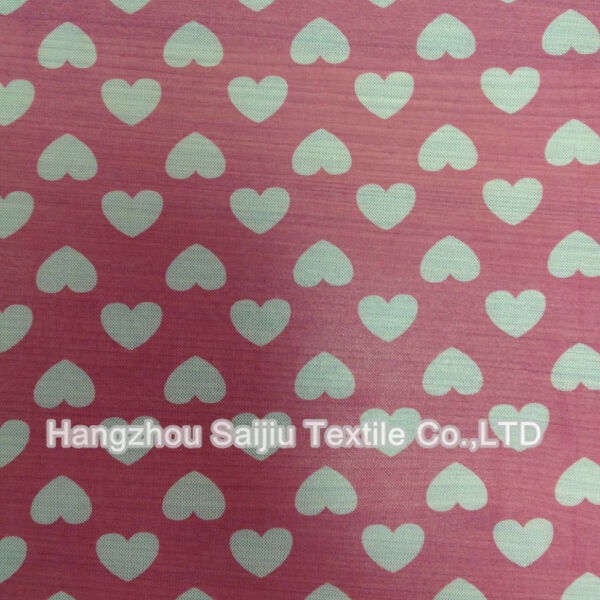 90% Polyester 10% Spandex Printed Tulle Fabric