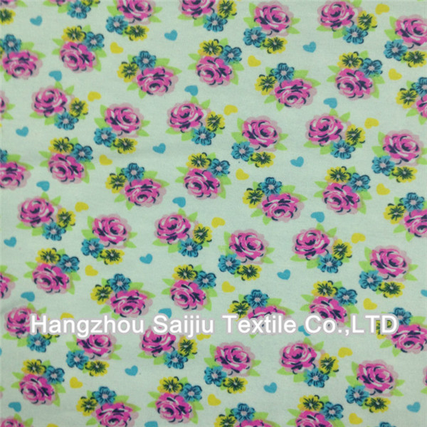 Cotton/Polyester/Spandex Printed Fabric