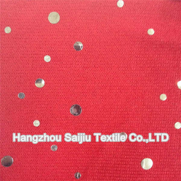 Polyester/Spandex Hachi Foil Dot Fabric