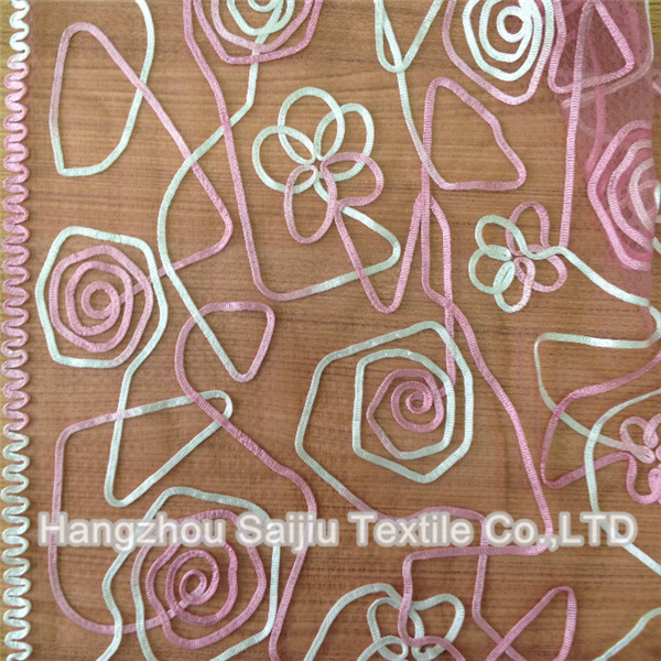 100% Polyester Tulle Embroidery Fabric