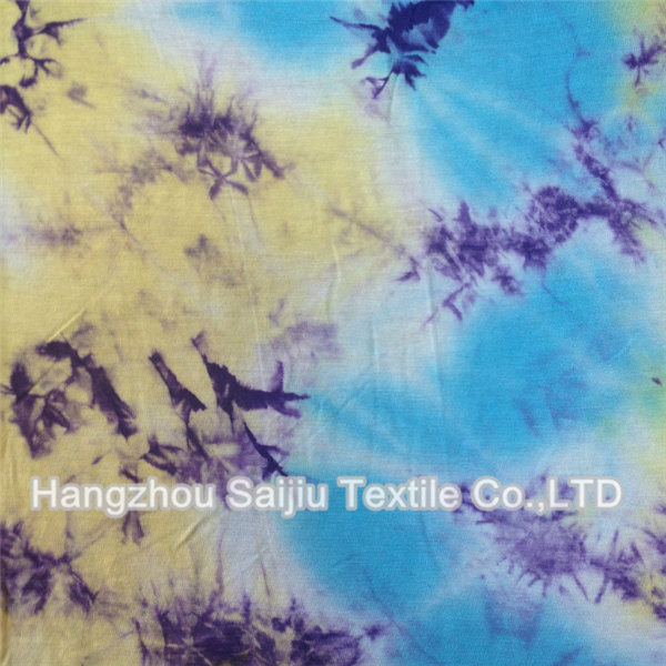 100% Rayon Tie-Dye Printed Fabric