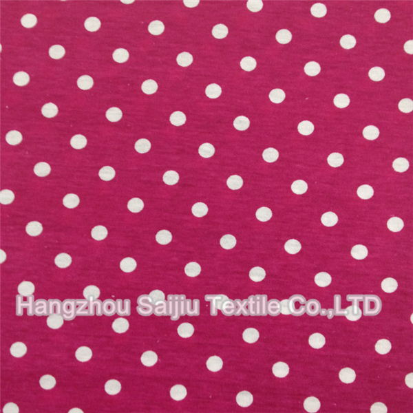 Cotton/Polyester Semi-Comb Jersey Printed 462# Fabric