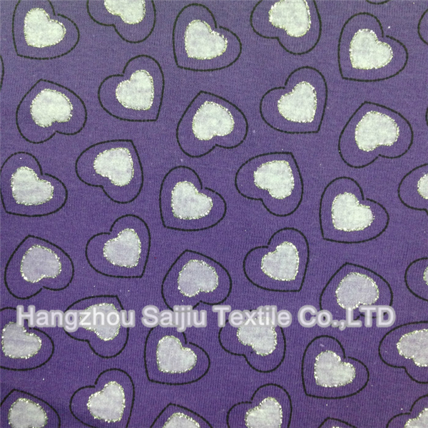 Cotton/Polyester Semi-comb Jersey Printed Heat Fabric