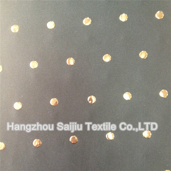 Polyester/Spandex Flock Dot Fabric