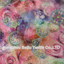 CVC Burn Out Printed Fabric