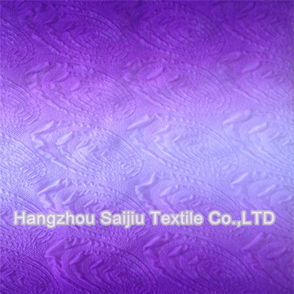 100% Polyester Chiffon Embossing with Gradient Fabric