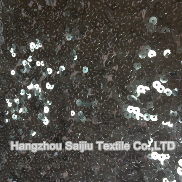 100% Polyester Sequin Tulle Fabric