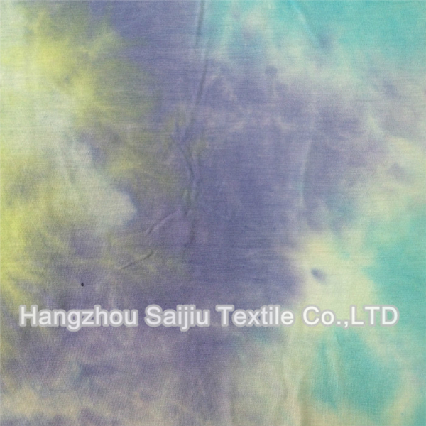 100% Rayon Tie-Dye Printed Fabric