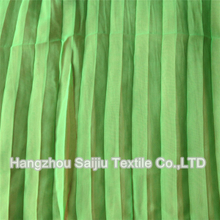 100% Polyester Chiffon Solid Dyed Pleated Fabric
