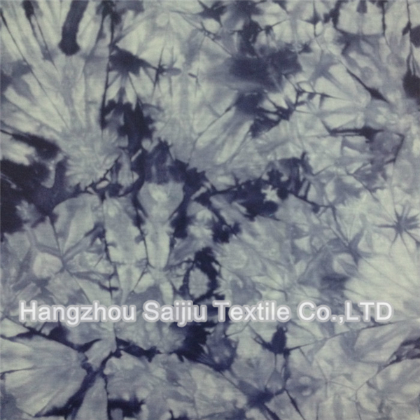 100% Rayon Tie-Dye Printed Fabric
