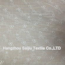 CVC Poplin Embroidery Solid Dyed Fabric