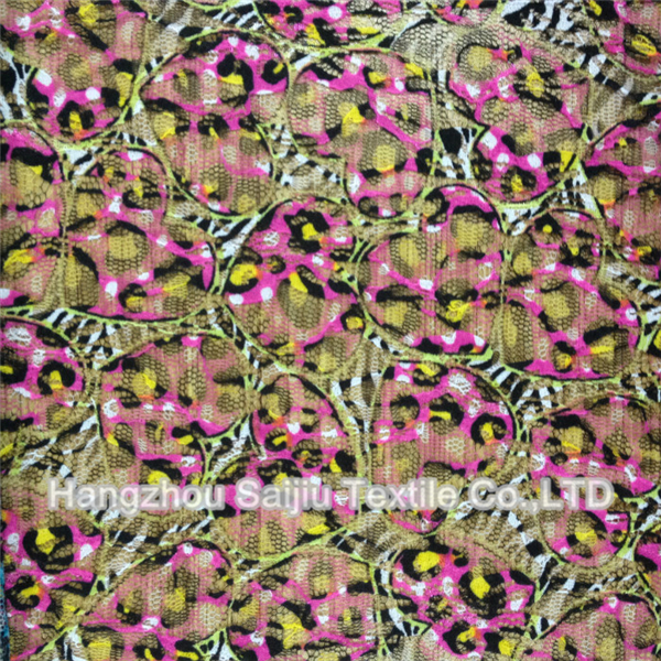 100% Nylon Lace Printed Fabric