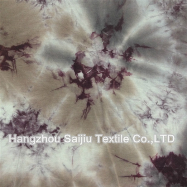 100% Rayon Tie-Dye Printed Fabric