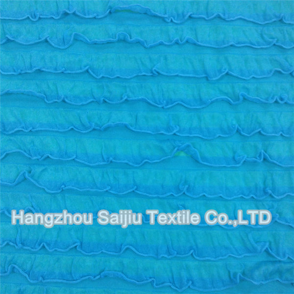 100% Polyester Eyelash Jersey Solid Dyed Fabric