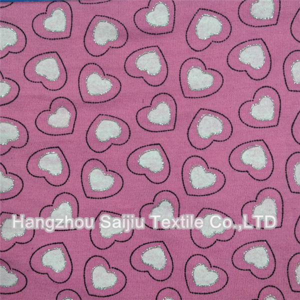 Cotton/Polyester Semi-comb Jersey Printed Heat Fabric