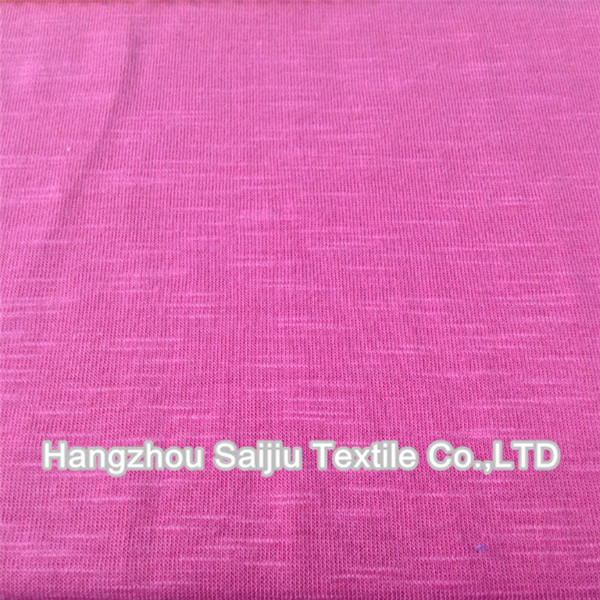 T/R/Spandex Slub Knit Fabric