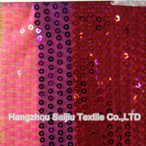 100% Polyester Sequine Tulle Fabric