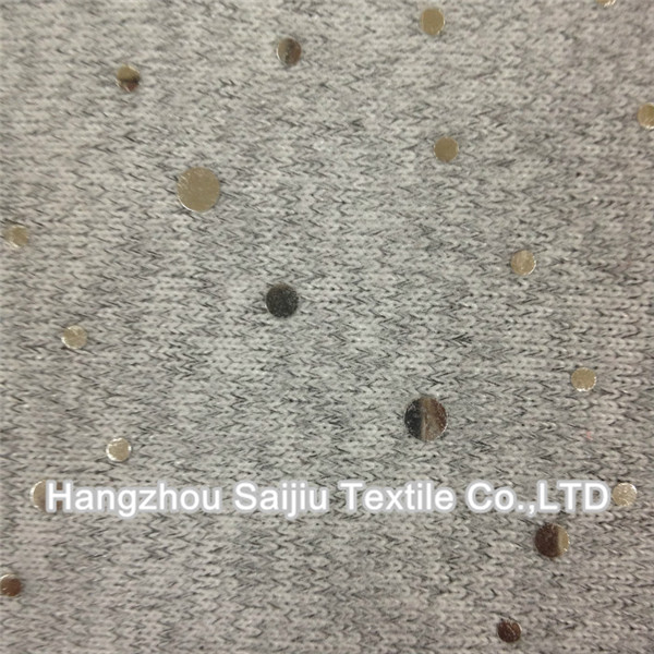 Polyester/Spandex Hachi Foil Dot Fabric