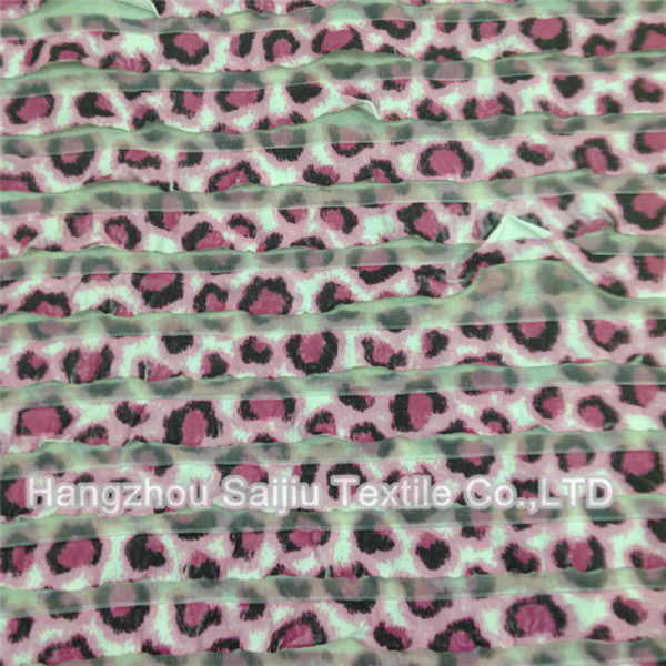 100% Polyester Printed Ruffled Jersey