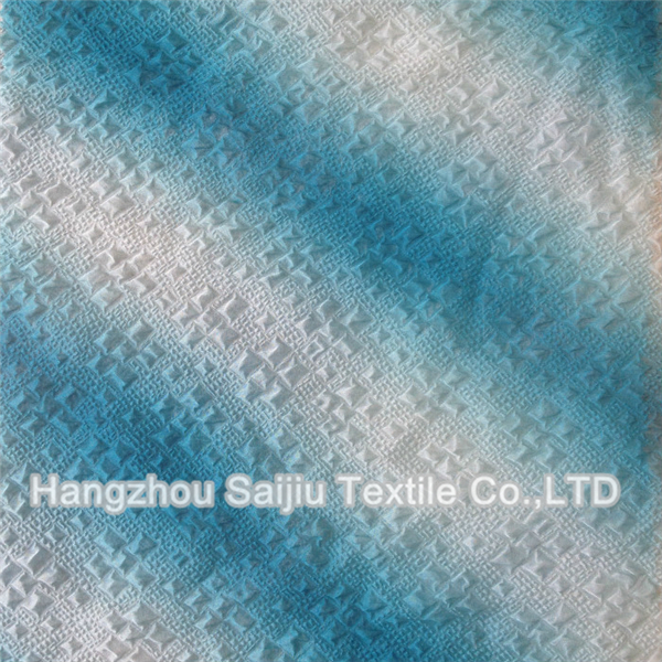 100% Polyester Chiffon Embossing with Gradient Fabric