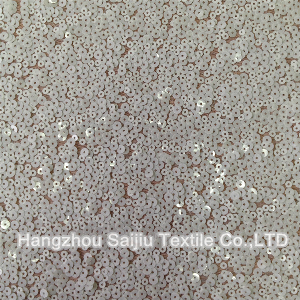 100% Polyester Sequin Tulle Fabric