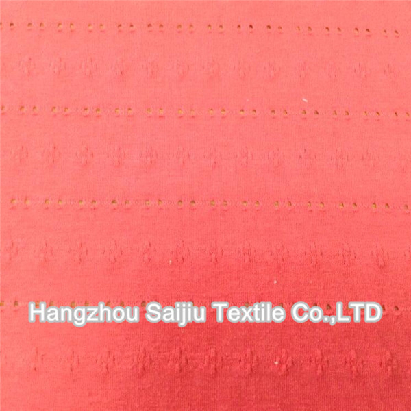 Cotton/Polyester/Spandex Jacquard Fabric