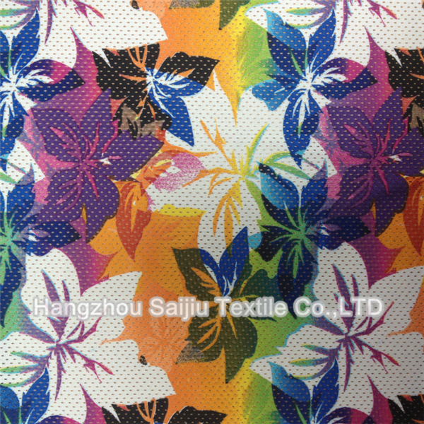 100% Polyester Mesh Printed Fabric