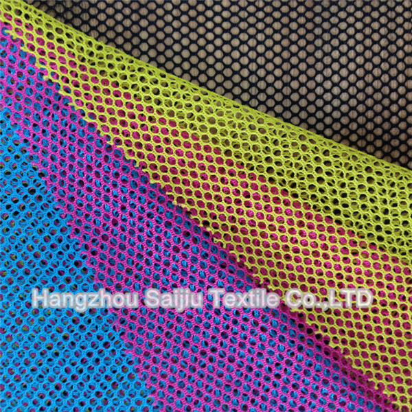 100% Polyester Mesh Solid Dyed Fabric