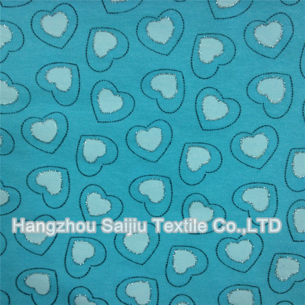 Cotton/Polyester Semi-comb Jersey Printed Heat Fabric