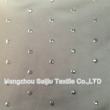 Polyester/Spandex Flock Dot Fabric