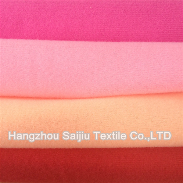 100% Polyester Brush Tricot Solid Dyed Fabric