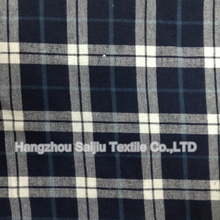 100% Cotton Yarn Dyed Flannel Fabric One Side Brush