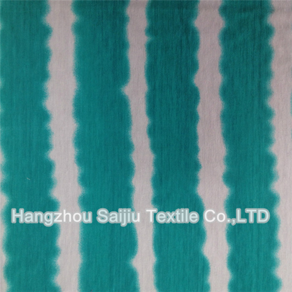 Spun Poly/Spandex S/J Paper Print Fabric