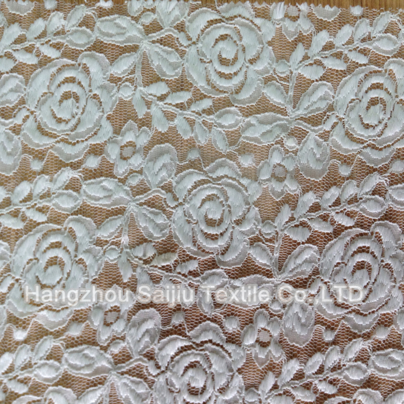 Nylon/Polyester/Spandex Lace Fabric