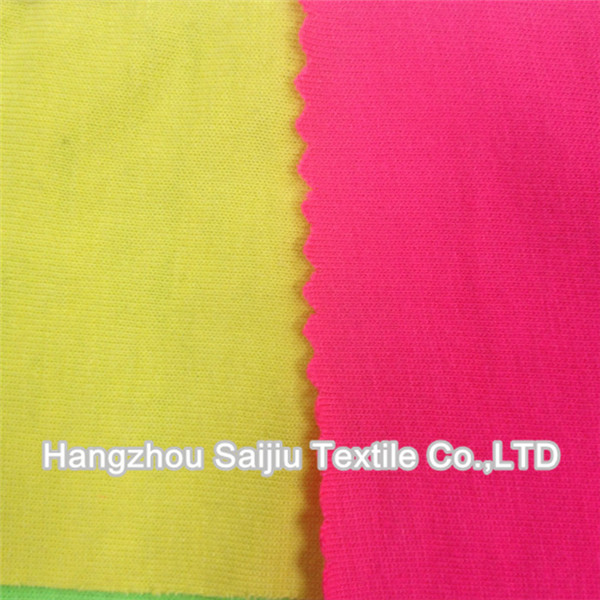 Polyester/Rayon Single Jersey Solid Dyed Fabric 