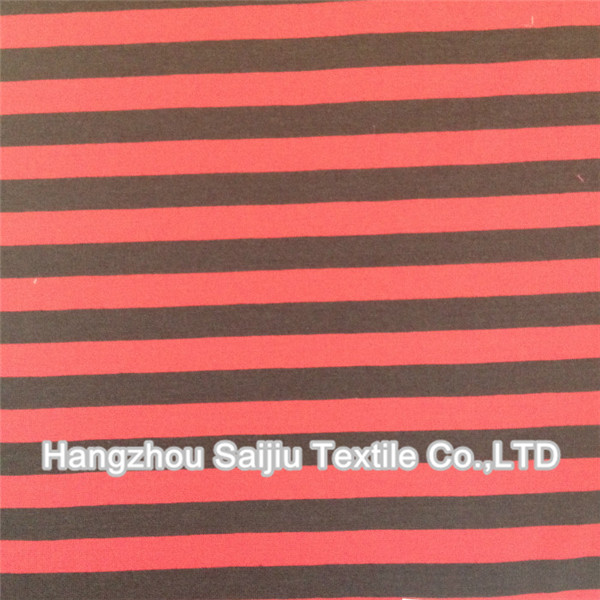 TR Yarn Dyed Stripe With Printed Glitter Fabric