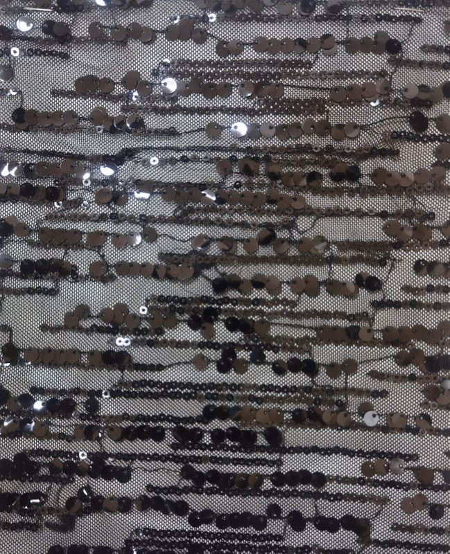 POLYESTER/SPANDEX TULLE WITH SEQUINES HZQT-2413171